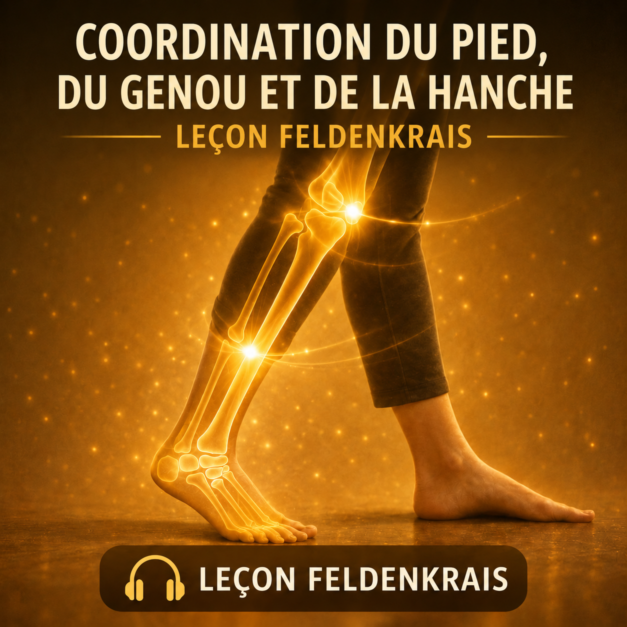 Leçon audio Feldenkrais pour coordonner le pied, le genou et la hanche
