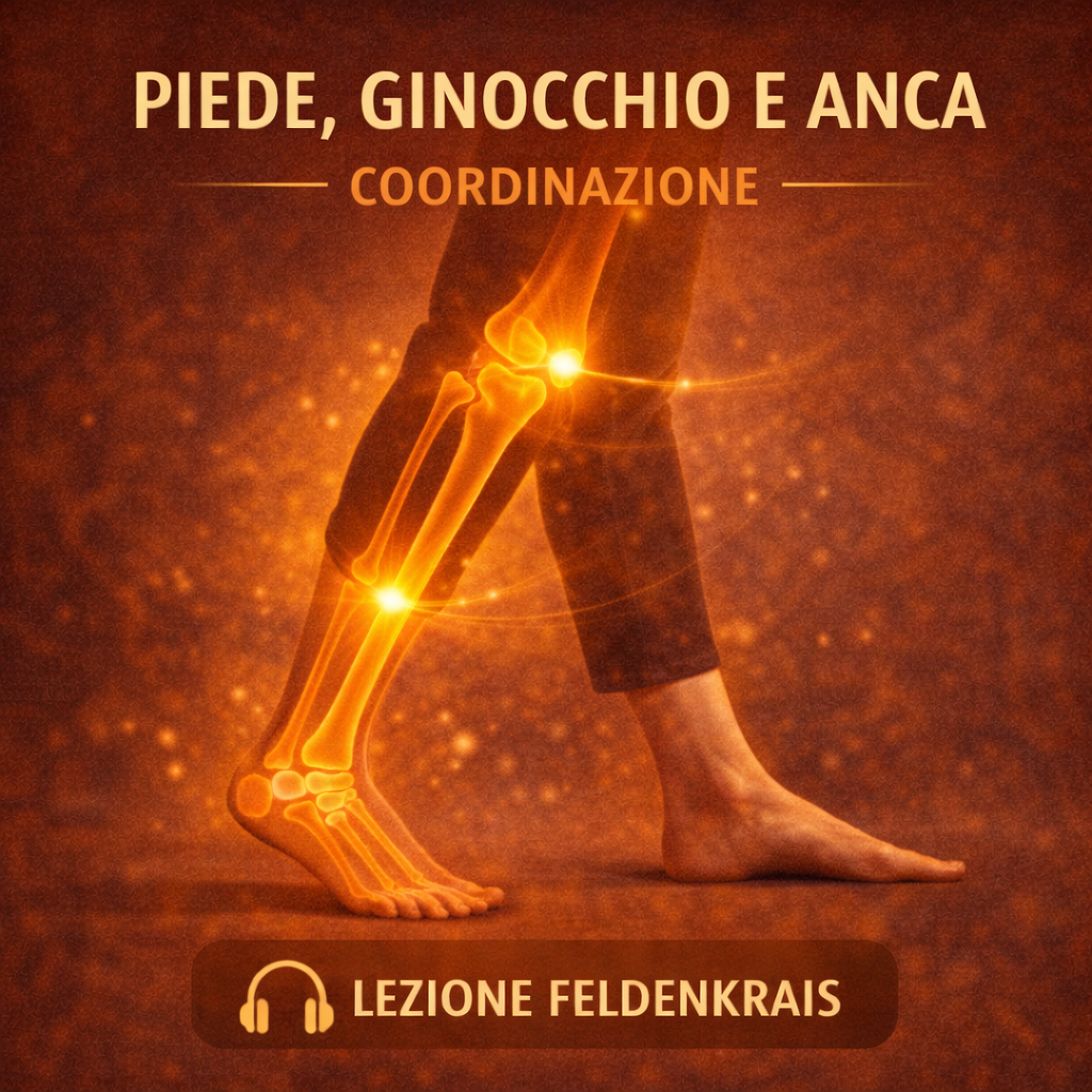 Coordinazione di piede, ginocchio e anca – lezione Feldenkrais